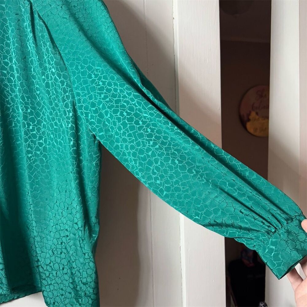 Miss Sophisticates Pendleton Green Geometric Jacq… - image 3